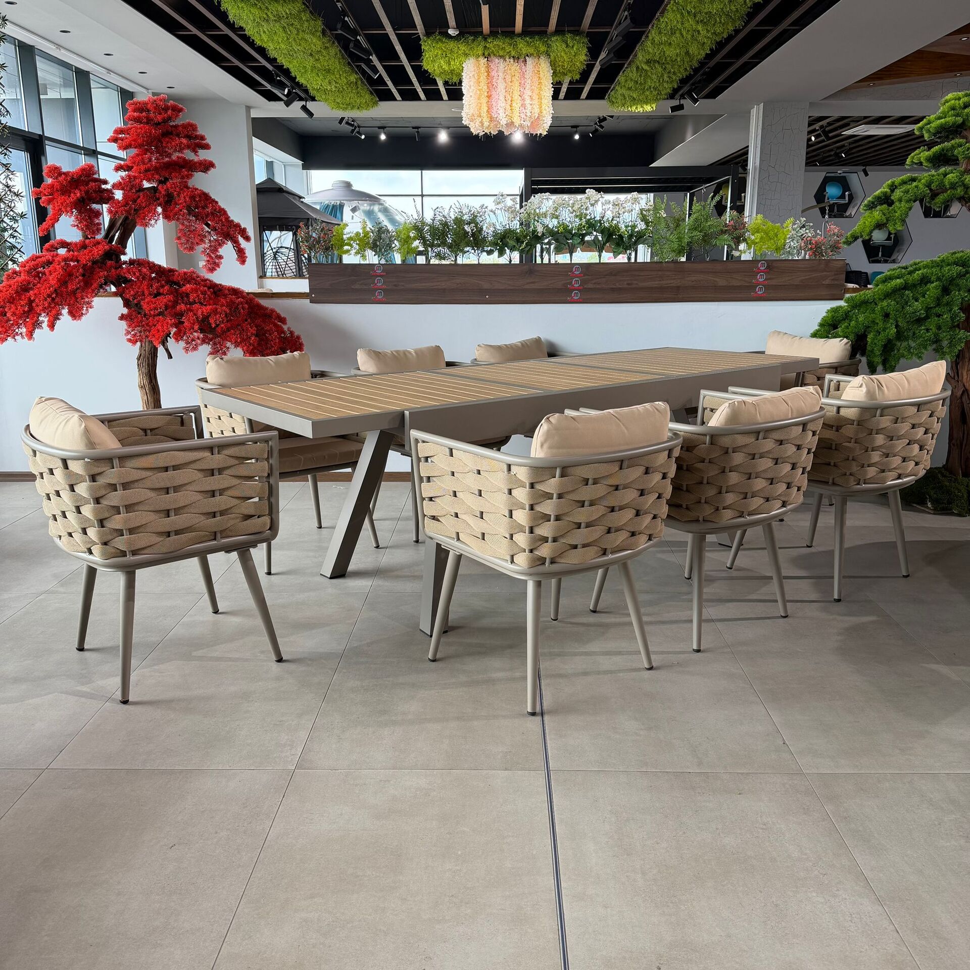 Rectangle beige table