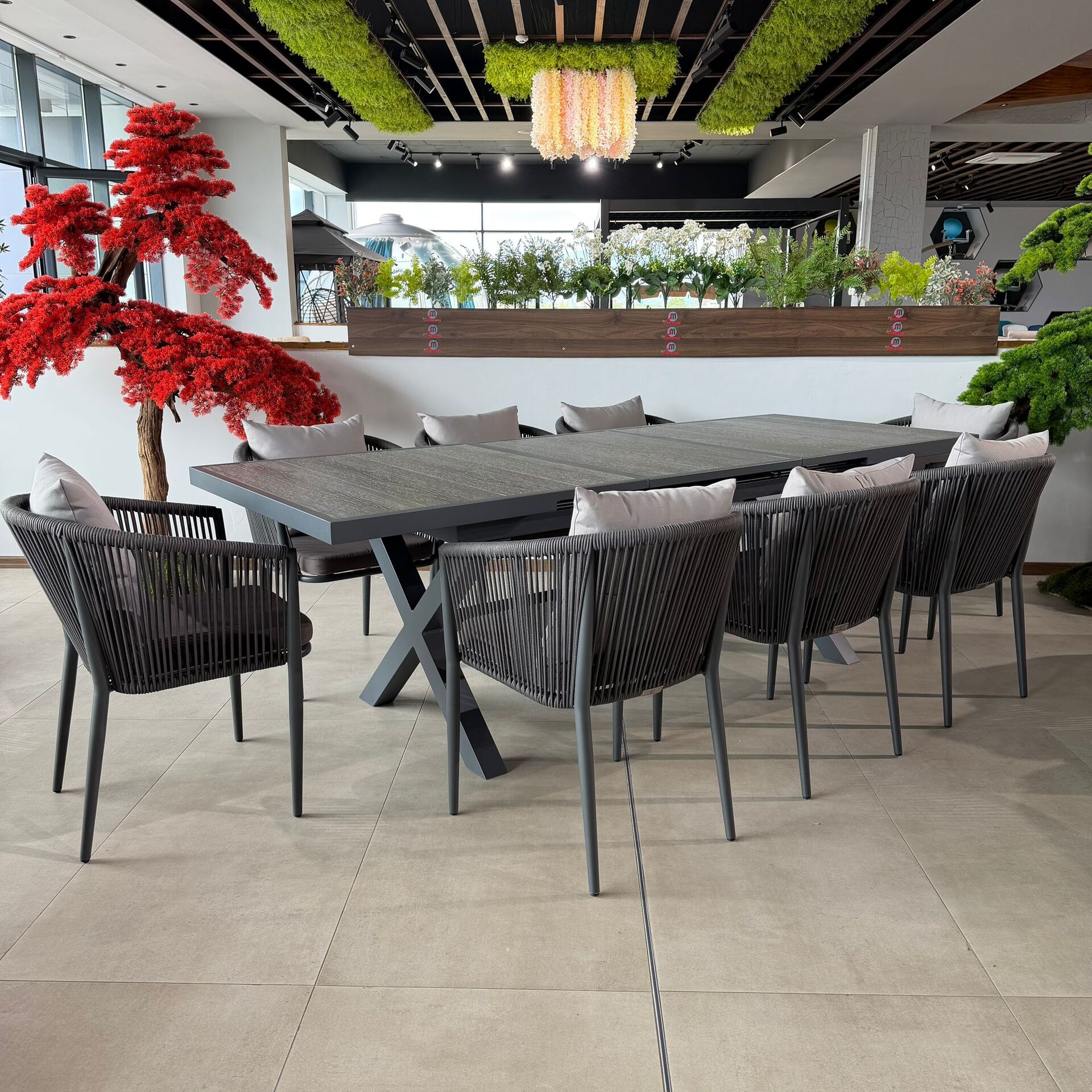 Rectangle grey table
